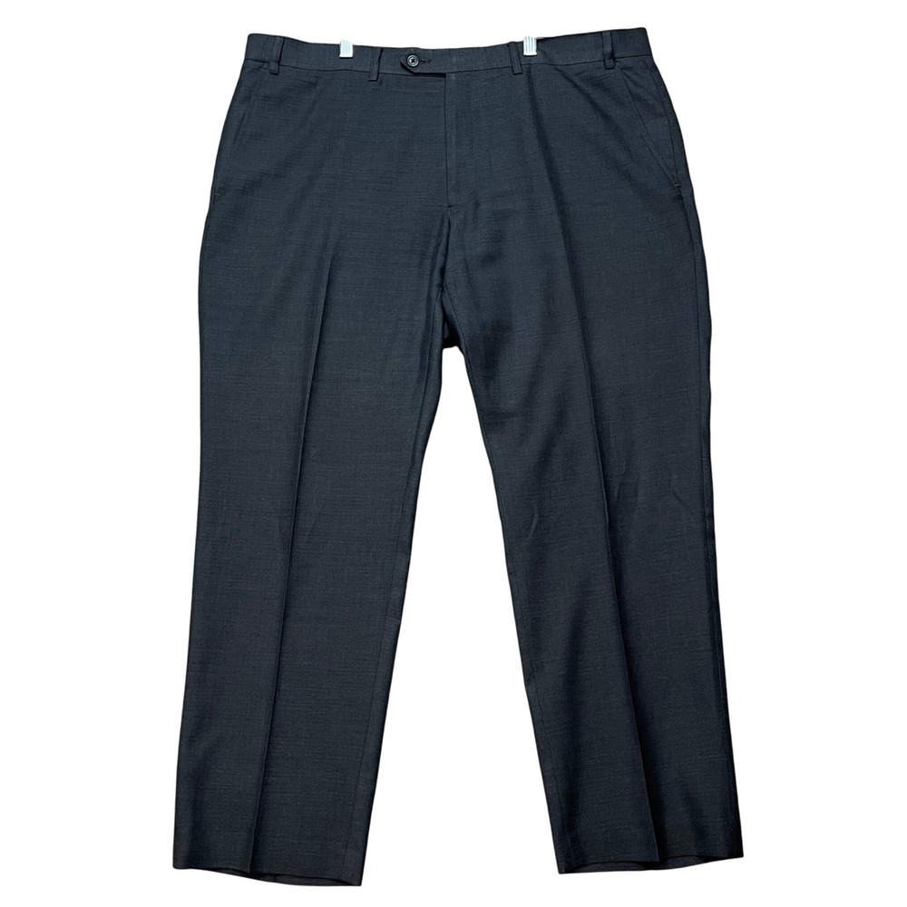 Greg Norman Dress Pants Mens 42x30 Charcoal Gray Flat Front Straight Leg Slacks